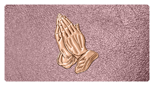 DSC700 516 BZ SH OR Bronze Praying Hands Shimmer Orchid Background